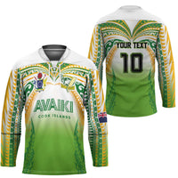 Custom Cook Islands Rugby League Hockey Jersey Avaiki Tatau Tribal Motifs White Color LT03 - Polynesian Pride