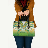 Cook Islands Rugby League Leather Bag Avaiki Tatau Tribal Motifs White Color LT03 - Polynesian Pride