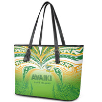 Cook Islands Rugby League Leather Tote Bag Avaiki Tatau Tribal Motifs White Color LT03 - Polynesian Pride