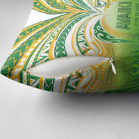 Cook Islands Rugby League Pillow Cover Avaiki Tatau Tribal Motifs White Color LT03 - Polynesian Pride