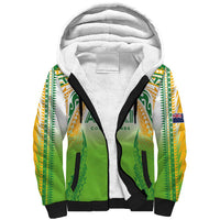 Custom Cook Islands Rugby League Sherpa Hoodie Avaiki Tatau Tribal Motifs White Color LT03 Unisex White - Polynesian Pride