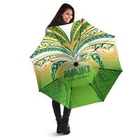 Cook Islands Rugby League Umbrella Avaiki Tatau Tribal Motifs White Color LT03 - Polynesian Pride