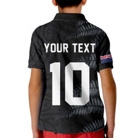 Custom New Zealand Football-Towards World Cup 2026 Kid Polo Shirt LT03 - Polynesian Pride