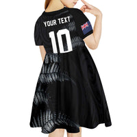 Custom New Zealand Football-Towards World Cup 2026 Kid Short Sleeve Dress LT03 - Polynesian Pride