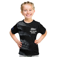 Custom New Zealand Football-Towards World Cup 2026 Kid T Shirt LT03 Black - Polynesian Pride