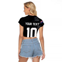 Custom New Zealand Football-Towards World Cup 2026 Raglan Cropped T Shirt LT03 - Polynesian Pride