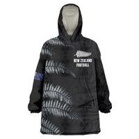 Custom New Zealand Football-Towards World Cup 2026 Wearable Blanket Hoodie LT03 One Size Black - Polynesian Pride