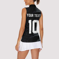 Custom New Zealand Football-Towards World Cup 2026 Women Sleeveless Polo Shirt LT03 - Polynesian Pride