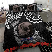New Zealand and Cook Islands ANZAC Day Bedding Set Gallipoli Lest We Forget Tatau Art Tribal and Maori Tattoo with Fern LT03 - Polynesian Pride