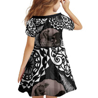 New Zealand and Cook Islands ANZAC Day Family Matching Off Shoulder Maxi Dress and Hawaiian Shirt Gallipoli Lest We Forget Tatau Art Tribal and Maori Tattoo with Fern LT03 - Polynesian Pride