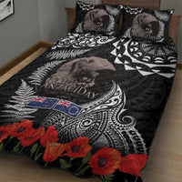 New Zealand and Cook Islands ANZAC Day Quilt Bed Set Gallipoli Lest We Forget Tatau Art Tribal and Maori Tattoo with Fern LT03 - Polynesian Pride
