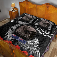 New Zealand and Cook Islands ANZAC Day Quilt Bed Set Gallipoli Lest We Forget Tatau Art Tribal and Maori Tattoo with Fern LT03 - Polynesian Pride