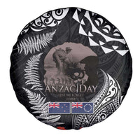 New Zealand and Cook Islands ANZAC Day Spare Tire Cover Gallipoli Lest We Forget Tatau Art Tribal and Maori Tattoo with Fern LT03 - Polynesian Pride