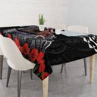 New Zealand and Cook Islands ANZAC Day Tablecloth Gallipoli Lest We Forget Tatau Art Tribal and Maori Tattoo with Fern LT03 - Polynesian Pride