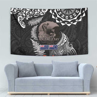 New Zealand and Cook Islands ANZAC Day Tapestry Gallipoli Lest We Forget Tatau Art Tribal and Maori Tattoo with Fern LT03 - Polynesian Pride