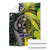 New Zealand and Cook Islands Together Blanket Tatau Art Tribal Pattern-Maori Tattoo with Fern and Paua Shell LT03 - Polynesian Pride