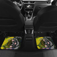 New Zealand and Cook Islands Together Car Mats Tatau Art Tribal Pattern-Maori Tattoo with Fern and Paua Shell LT03 Set 2pcs - Back Art - Polynesian Pride