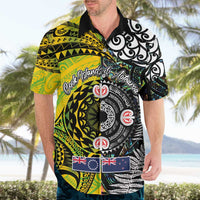 New Zealand and Cook Islands Together Hawaiian Shirt Tatau Art Tribal Pattern-Maori Tattoo with Fern and Paua Shell LT03 - Polynesian Pride