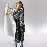 New Zealand and Cook Islands Together Hooded Blanket Tatau Art Tribal Pattern-Maori Tattoo with Fern and Paua Shell LT03 - Polynesian Pride