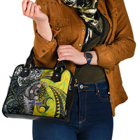 New Zealand and Cook Islands Together Shoulder Handbag Tatau Art Tribal Pattern-Maori Tattoo with Fern and Paua Shell LT03 - Polynesian Pride