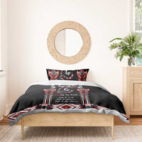 Aotearoa Toitu Te Tiriti-Maori Taniwha Bedding Set Toitu Te Whenua Toitu Te Reo Maori LT03 - Polynesian Pride