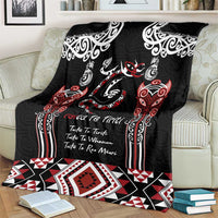 Aotearoa Toitu Te Tiriti-Maori Taniwha Blanket Toitu Te Whenua Toitu Te Reo Maori LT03 - Polynesian Pride