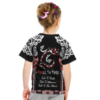 Aotearoa Toitu Te Tiriti-Maori Taniwha Kid T Shirt Toitu Te Whenua Toitu Te Reo Maori LT03 - Polynesian Pride