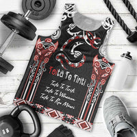 Aotearoa Toitu Te Tiriti-Maori Taniwha Men Tank Top Toitu Te Whenua Toitu Te Reo Maori LT03 - Polynesian Pride