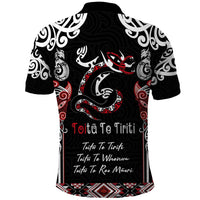 Aotearoa Toitu Te Tiriti-Maori Taniwha Polo Shirt Toitu Te Whenua Toitu Te Reo Maori LT03 - Polynesian Pride