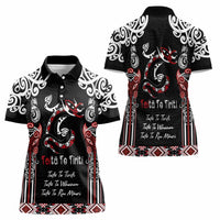 Aotearoa Toitu Te Tiriti-Maori Taniwha Women Polo Shirt Toitu Te Whenua Toitu Te Reo Maori LT03 - Polynesian Pride