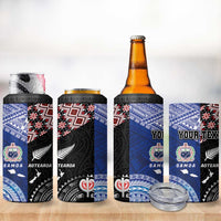 Personalised Aotearoa and Samoa Together 4 in 1 Can Cooler Tumbler Tatau Art Tattoos-Taniko and Tukutuku with Maori Pattern LT03 - Polynesian Pride