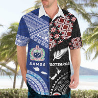Personalised Aotearoa and Samoa Together Hawaiian Shirt Tatau Art Tattoos-Taniko and Tukutuku with Maori Pattern LT03 - Polynesian Pride