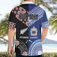 Personalised Aotearoa and Samoa Together Hawaiian Shirt Tatau Art Tattoos-Taniko and Tukutuku with Maori Pattern LT03 - Polynesian Pride