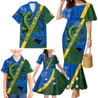 Solomon Island Crocodile and Shark Family Matching Mermaid Dress and Hawaiian Shirt Polynesian Pattern LT03 - Polynesian Pride
