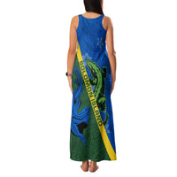 Solomon Island Crocodile and Shark Family Matching Tank Maxi Dress and Hawaiian Shirt Polynesian Pattern LT03 - Polynesian Pride