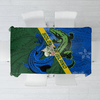 Solomon Island Crocodile and Shark Tablecloth Polynesian Pattern