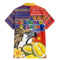 Philippines Kadayawan Family Matching Mermaid Dress and Hawaiian Shirt Filipino Eagle Durian with Polynesian and Igorots Pattern LT03 - Polynesian Pride