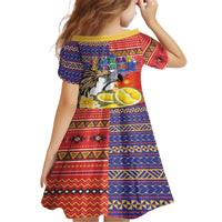 Philippines Kadayawan Family Matching Off The Shoulder Long Sleeve Dress and Hawaiian Shirt Filipino Eagle Durian with Polynesian and Igorots Pattern LT03 - Polynesian Pride