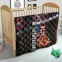 Hawaii Statehood Day Quilt 50th state of the United States Kakau Tattoos and Hibiscus Grunge LT03 - Polynesian Pride