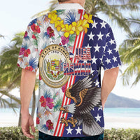 Hawaii and United States Together Hawaiian Shirt Seal of Hawaii and Bald Eagle LT03 - Polynesian Pride