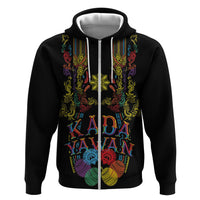 Philippines Kadayawan Festival Hoodie Polynesian Tribal Art Barong Style LT03 Zip Hoodie Black - Polynesian Pride