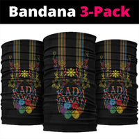 Philippines Kadayawan Festival Neck Gaiter Polynesian Tribal Art Barong Style LT03 package One Size: 25*50cm Black - Polynesian Pride