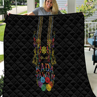 Philippines Kadayawan Festival Quilt Polynesian Tribal Art Barong Style LT03 Black - Polynesian Pride