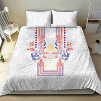 Philippines Barong Style Bedding Set Polynesian Kakau Art Tattoos with Tribal Filipino Sun LT03 - Polynesian Pride