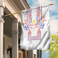 Philippines Barong Style Garden Flag Polynesian Kakau Art Tattoos with Tribal Filipino Sun LT03 House Flag White - Polynesian Pride