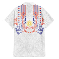 Philippines Barong Style Hawaiian Shirt Polynesian Kakau Art Tattoos with Tribal Filipino Sun LT03 - Polynesian Pride