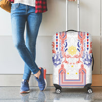 Philippines Barong Style Luggage Cover Polynesian Kakau Art Tattoos with Tribal Filipino Sun LT03 - Polynesian Pride