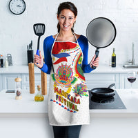Philippines MassKara Festival Apron Smile Masks with Hawaiian Art Pattern and Tropical Plants LT03 - Polynesian Pride