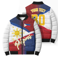 Philippines Basketball Custom Bomber Puffer Jacket Pilipinas Tribal Pattern