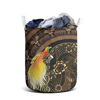Papua New Guinea and Indonesia Batik Laundry Basket Bird of Paradise with Tribal Batik Patterns LT03 - Polynesian Pride